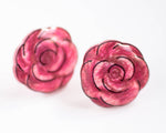 Load image into Gallery viewer, Pink Rose Stud Earrings
