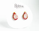 Load image into Gallery viewer, Dragon Fruit Stud Earrings
