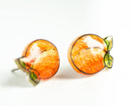 Load image into Gallery viewer, Peach Fruit Stud Earrings
