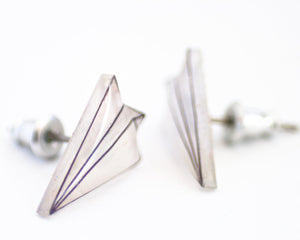 Paper Airplane Stud Earrings