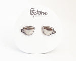 Load image into Gallery viewer, Coffee Latte Stud Earrings
