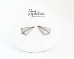 Load image into Gallery viewer, Paper Airplane Stud Earrings
