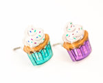 Load image into Gallery viewer, Cute Cupcake Stud Earrings
