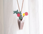 Load image into Gallery viewer, Flower Bouquet Vase Necklace
