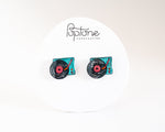 Load image into Gallery viewer, Vintage Record Player Stud Earrings
