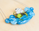 Load image into Gallery viewer, Kraken Pirate Ship Necklace
