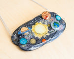 Load image into Gallery viewer, Solar System Galaxy Statement Necklace
