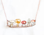 Load image into Gallery viewer, Woodland Mushrooms Statement Necklace
