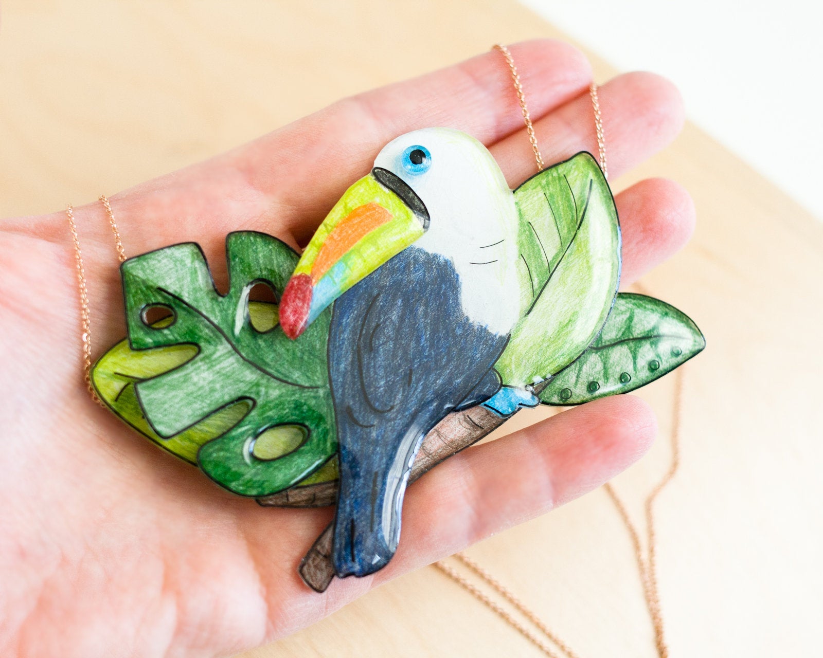 Toucan Tropical Statement Necklace