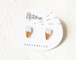 Load image into Gallery viewer, Ice Cream Cone Stud Earrings
