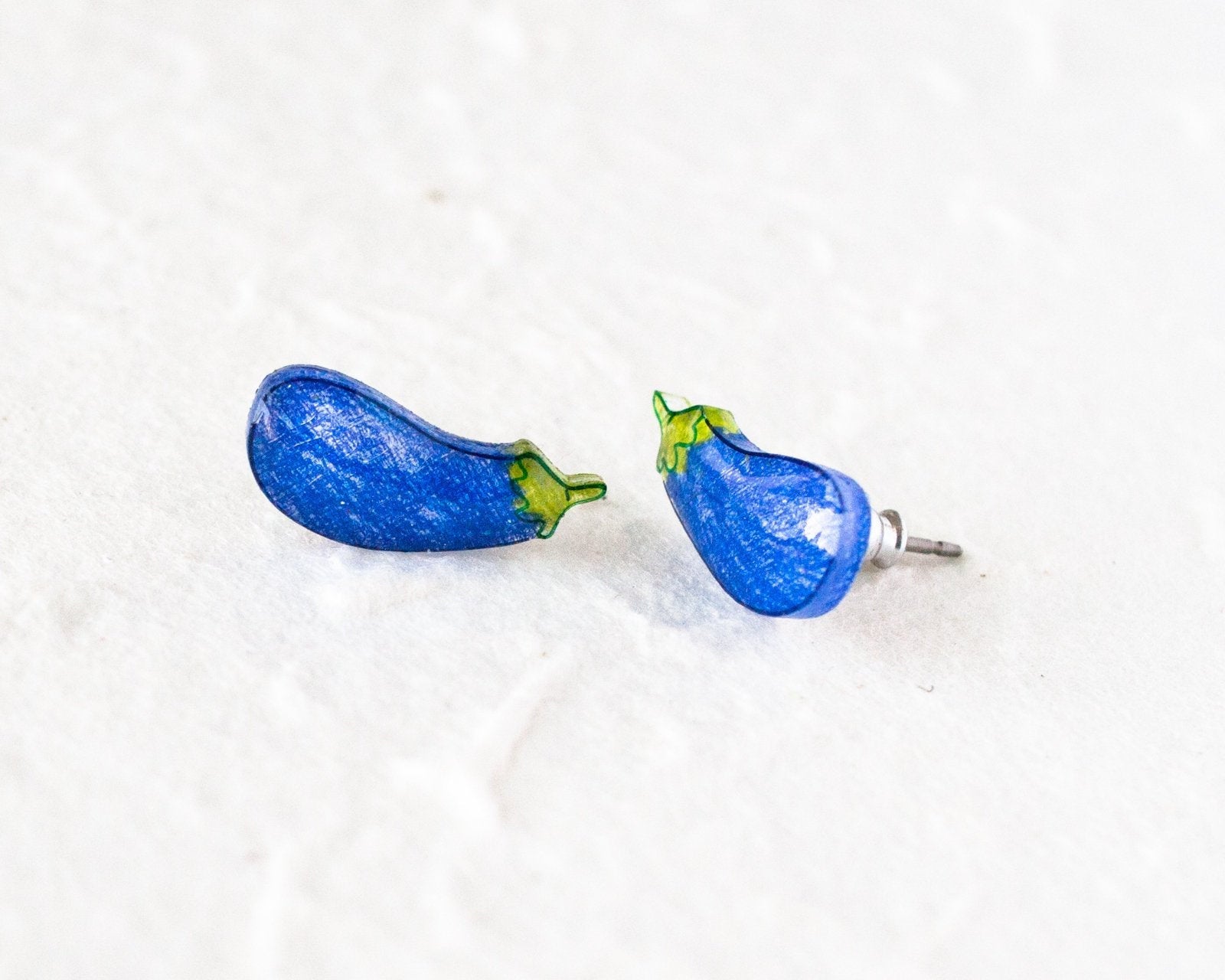 Eggplant Stud Earrings