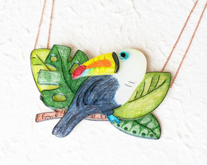 Toucan Tropical Statement Necklace