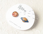 Load image into Gallery viewer, Jupiter and Saturn Planet Stud Earrings
