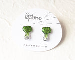 Load image into Gallery viewer, Bok Choy Stud Earrings

