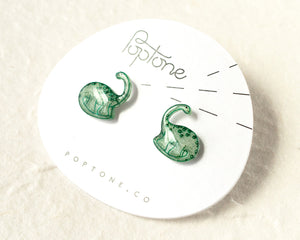 Cute Brontosaurus Dinosaur Stud Earrings