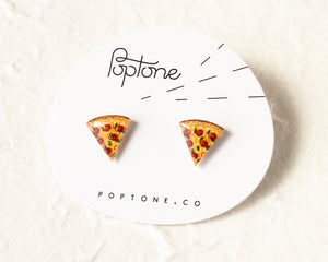 Pizza Slice Stud Earrings