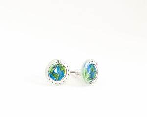 Planet Earth Stud Earrings