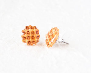 Waffle Stud Earrings