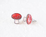 Load image into Gallery viewer, Red Amanita Muscaria Mushroom Stud Earrings
