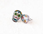 Load image into Gallery viewer, Sugar Skull Day of the Dead Stud Earrings
