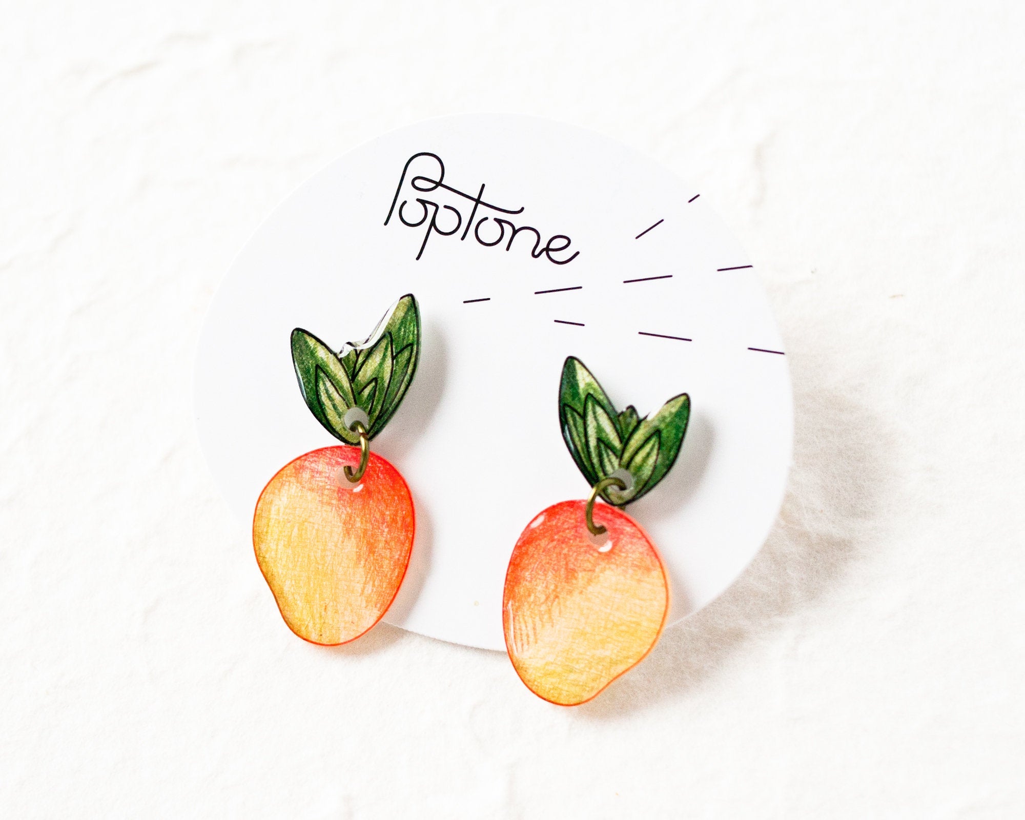 Mango Fruit Drop Earrings