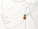 Load image into Gallery viewer, Poppy Flower Drop Earrings
