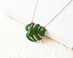 Load image into Gallery viewer, Monstera Deliciosa Leaf Pendant Necklace
