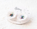 Load image into Gallery viewer, Rainbow Flower Statement Stud Earrings
