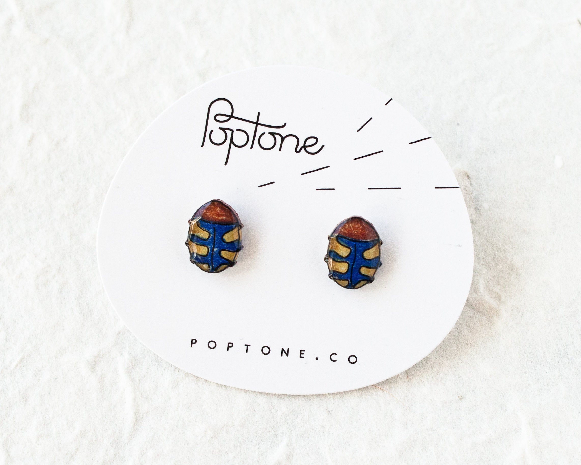 Little Beetle Bug Stud Earrings