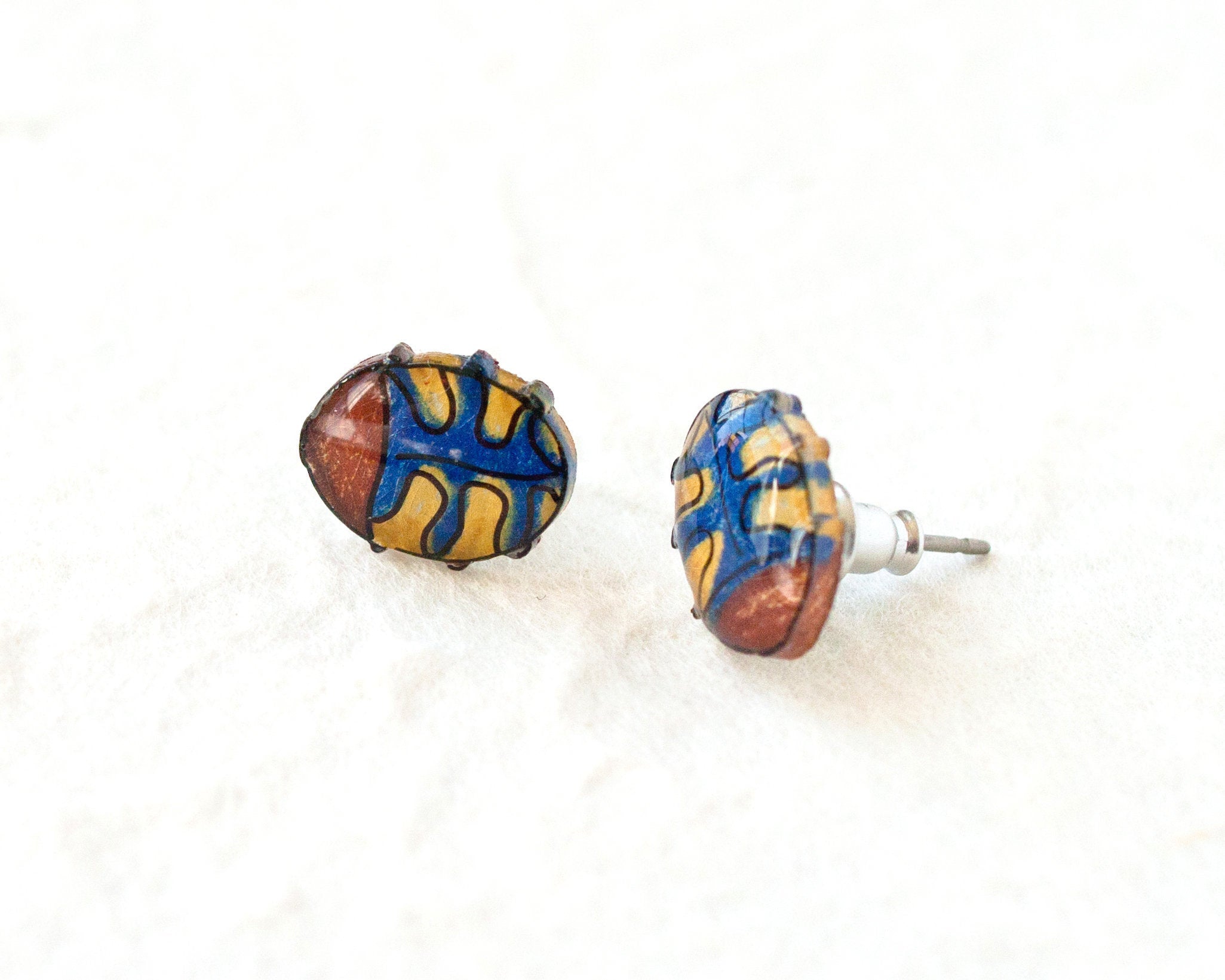 Little Beetle Bug Stud Earrings