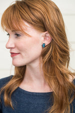 Load image into Gallery viewer, Blue Butterfly Stud Earrings
