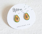 Load image into Gallery viewer, Papaya Fruit Stud Earrings
