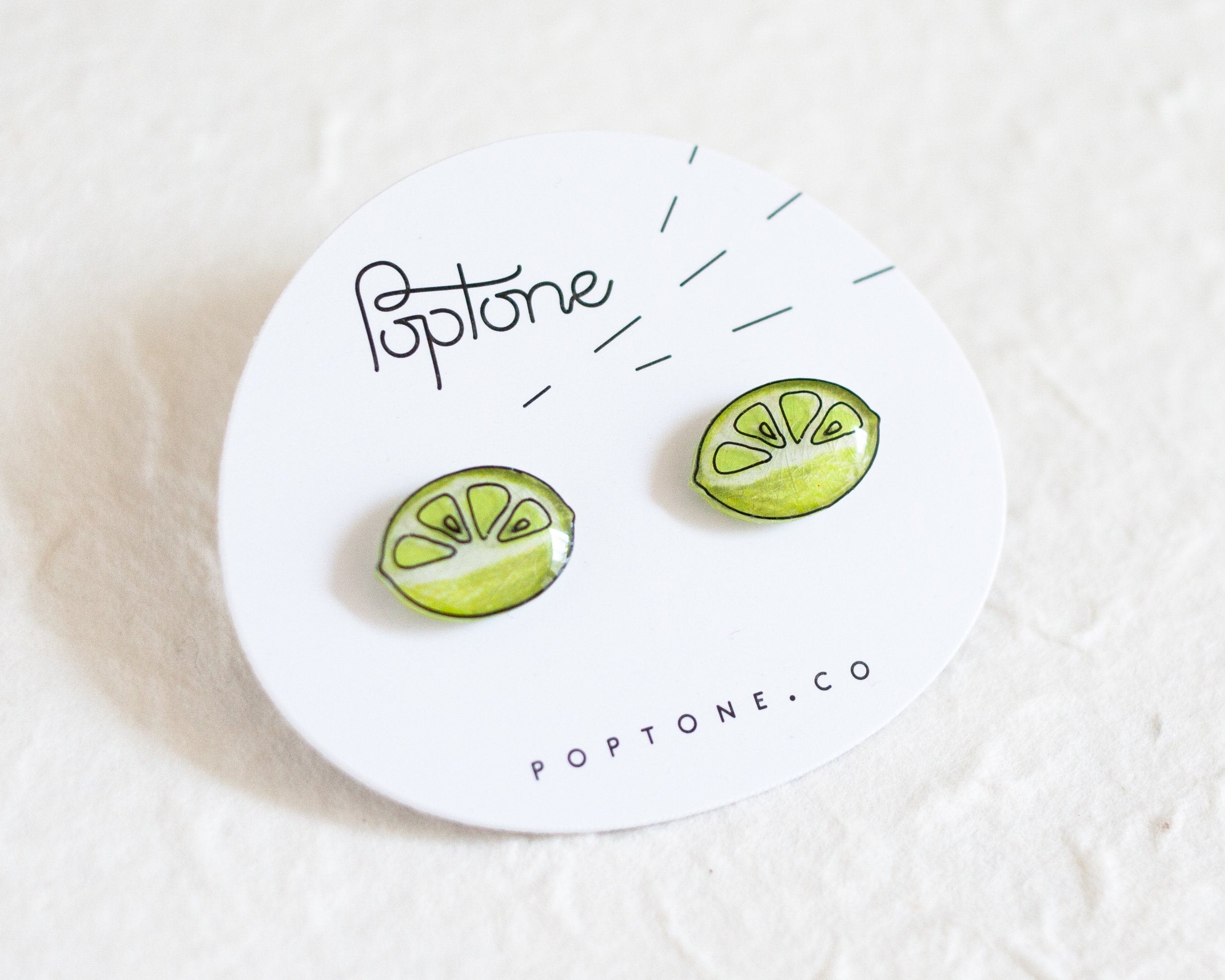 Lime Stud Earrings