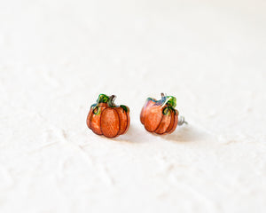 Cute Pumpkin Stud Earrings