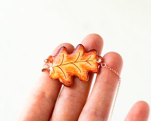 Oak Leaf Pendant Necklace
