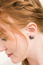 Load image into Gallery viewer, Black Swan Stud Earrings
