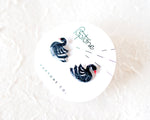 Load image into Gallery viewer, Black Swan Stud Earrings

