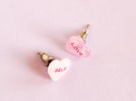 Load image into Gallery viewer, Self Love Conversation Heart Earrings,
