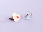 Load image into Gallery viewer, They/Them Pronoun Conversation Heart Earrings
