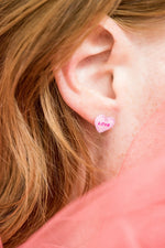 Load image into Gallery viewer, Self Love Conversation Heart Earrings,

