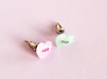 Load image into Gallery viewer, She/Her Pronoun Conversation Heart Earrings
