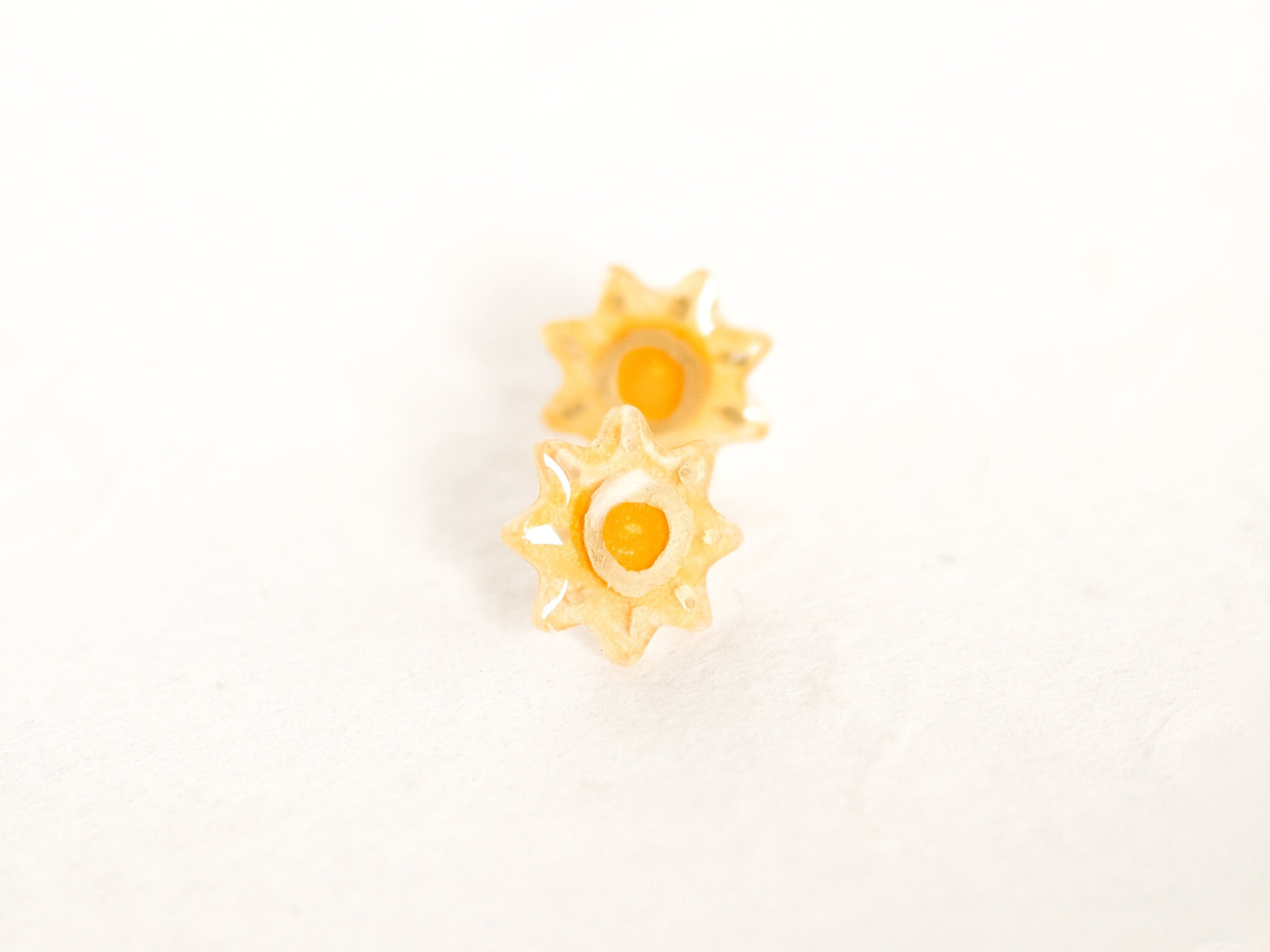 Summer Sun Stud Earrings | yellow sunburst stud earrings