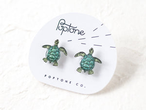 Sea Turtle Earrings | baby sea turtle studs | beach ocean life earrings